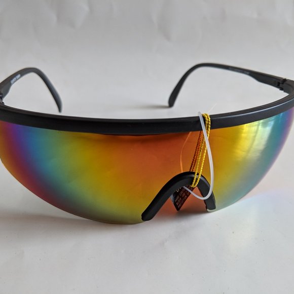 NWT True Vintage 90's Sports Blade semi-rimless 8 base wrap around sunglasses - Picture 2 of 3